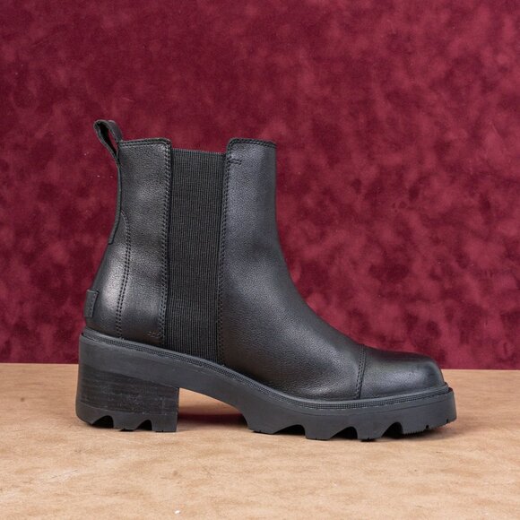 Sorel Women Joan Now Black Leather Waterproof Elastic Chelsea Ankle Boots sz 11 - Picture 8 of 8
